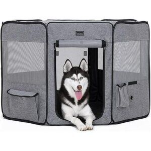 Playpen for for Large Dogs, with Water Bottle Holder, 41.5" Dia x 28.5H